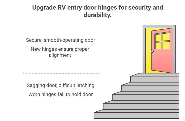 Upgrade RV Entry Door Hinges for Security and Durability